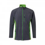 VL GERAS. Jachetă fleece bicoloră (220g/m&sup2;) din poliester (100%) - Gri/Verde