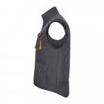 VL NERGAL. Colete acolchoado, bicolor multibolsos (120g/m&sup2;), em poli&eacute;ster (100%) - Cinzento/Amarelo