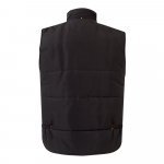 VL NERGAL. Colete acolchoado, bicolor multibolsos (120g/m&sup2;), em poli&eacute;ster (100%) - Preto/Laranja
