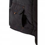 VL NERGAL. Colete acolchoado, bicolor multibolsos (120g/m&sup2;), em poli&eacute;ster (100%) - Preto/Laranja