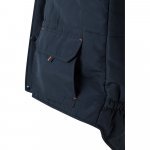 VL NERGAL. Colete acolchoado, bicolor multibolsos (120g/m&sup2;), em poli&eacute;ster (100%) - Azul marinho/Laranja