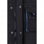 VL NERGAL. Colete acolchoado, bicolor multibolsos (120g/m&sup2;), em poli&eacute;ster (100%) - Preto/Azul Claro