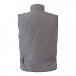 VL NERGAL. Colete acolchoado, bicolor multibolsos (120g/m&sup2;), em poli&eacute;ster (100%) - Cinzento/Azul Claro