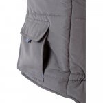 VL NERGAL. Colete acolchoado, bicolor multibolsos (120g/m&sup2;), em poli&eacute;ster (100%) - Cinzento/Azul Claro