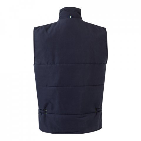 VL NERGAL. Colete acolchoado, bicolor multibolsos (120g/m&sup2;), em poli&eacute;ster (100%) - Azul marinho/Verde