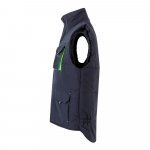 VL NERGAL. Colete acolchoado, bicolor multibolsos (120g/m&sup2;), em poli&eacute;ster (100%) - Azul marinho/Verde