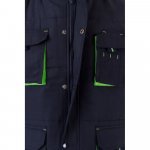 VL NERGAL. Colete acolchoado, bicolor multibolsos (120g/m&sup2;), em poli&eacute;ster (100%) - Azul marinho/Verde