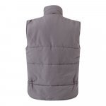 VL NERGAL. Colete acolchoado, bicolor multibolsos (120g/m&sup2;), em poli&eacute;ster (100%) - Cinzento/Vermelho