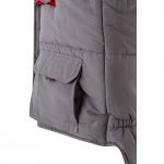 VL NERGAL. Colete acolchoado, bicolor multibolsos (120g/m&sup2;), em poli&eacute;ster (100%) - Cinzento/Vermelho