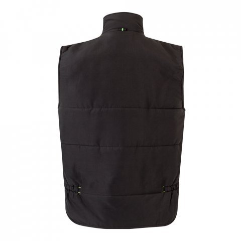 VL NERGAL. Colete acolchoado, bicolor multibolsos (120g/m&sup2;), em poli&eacute;ster (100%) - Preto/Verde
