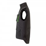VL NERGAL. Colete acolchoado, bicolor multibolsos (120g/m&sup2;), em poli&eacute;ster (100%) - Preto/Verde