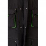 VL NERGAL. Colete acolchoado, bicolor multibolsos (120g/m&sup2;), em poli&eacute;ster (100%) - Preto/Verde