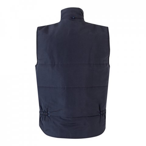 VL NERGAL. Colete acolchoado, bicolor multibolsos (120g/m&sup2;), em poli&eacute;ster (100%) - Azul marinho/Azul Claro