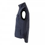 VL NERGAL. Colete acolchoado, bicolor multibolsos (120g/m&sup2;), em poli&eacute;ster (100%) - Azul marinho/Azul Claro