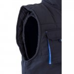VL NERGAL. Colete acolchoado, bicolor multibolsos (120g/m&sup2;), em poli&eacute;ster (100%) - Azul marinho/Azul Claro