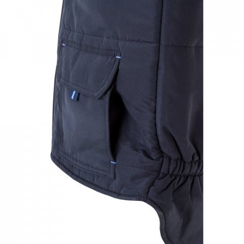 VL NERGAL. Colete acolchoado, bicolor multibolsos (120g/m&sup2;), em poli&eacute;ster (100%) - Azul marinho/Azul Claro