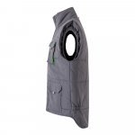 VL NERGAL. Colete acolchoado, bicolor multibolsos (120g/m&sup2;), em poli&eacute;ster (100%) - Cinzento/Verde