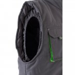 VL NERGAL. Colete acolchoado, bicolor multibolsos (120g/m&sup2;), em poli&eacute;ster (100%) - Cinzento/Verde