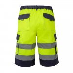 VL HADES. Two-tone multi-pocket Bermuda shorts (210g/m&sup2;), in cotton (20%) and polyester (80%) - Yellow