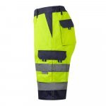 VL HADES. Two-tone multi-pocket Bermuda shorts (210g/m&sup2;), in cotton (20%) and polyester (80%) - Yellow