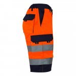 VL HADES. Two-tone multi-pocket Bermuda shorts (210g/m&sup2;), in cotton (20%) and polyester (80%) - Orange