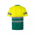 VL BRAHMA. Tricou tehnic bicolor cu ochi de pasăre (140g/m&sup2;), din poliester (100%) - Verde/Galben