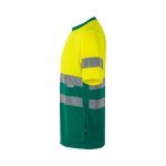VL BRAHMA. Tricou tehnic bicolor cu ochi de pasăre (140g/m&sup2;), din poliester (100%) - Verde/Galben