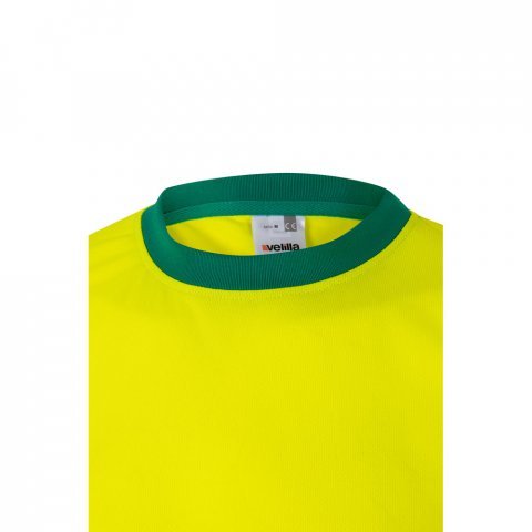 VL BRAHMA. Tricou tehnic bicolor cu ochi de pasăre (140g/m&sup2;), din poliester (100%) - Verde/Galben