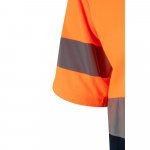 VL BRAHMA. Tricou tehnic bicolor cu ochi de pasăre (140g/m&sup2;), din poliester (100%) - Albastru/Portocaliu