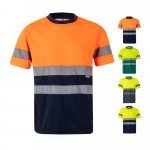 VL BRAHMA. Tricou tehnic bicolor cu ochi de pasăre (140g/m&sup2;), din poliester (100%)
