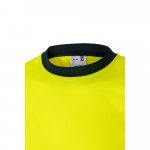 VL BRAHMA LARGE. T-shirt t&eacute;cnica bicolor bird-eye (140g/m&sup2;), em poli&eacute;ster (100%) - Azul marinho/Amarelo