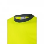 VL BRAHMA LARGE. T-shirt t&eacute;cnica bicolor bird-eye (140g/m&sup2;), em poli&eacute;ster (100%) - Cinzento/Amarelo