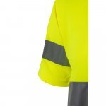 VL BRAHMA LARGE. T-shirt t&eacute;cnica bicolor bird-eye (140g/m&sup2;), em poli&eacute;ster (100%) - Cinzento/Amarelo