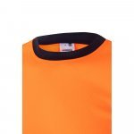 VL BRAHMA LARGE. T-shirt t&eacute;cnica bicolor bird-eye (140g/m&sup2;), em poli&eacute;ster (100%) - Azul marinho/Laranja