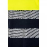VL ACHELOUS. Polo piqu&eacute; bicolore (150g/m&sup2;) &agrave; manches courtes, en coton (55%) et polyester (45%) - Bleu marine/Jaune