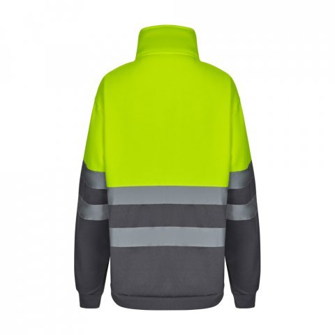 VL THOR. Zweifarbiges Sweatshirt (300g/m&sup2;) aus Polyester-Fleece (100%) - Grau/Gelb