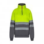 VL THOR. Zweifarbiges Sweatshirt (300g/m&sup2;) aus Polyester-Fleece (100%) - Grau/Gelb