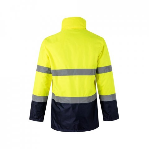 VL THEMIS. Parka bicoloră (190g/m&sup2;), din poliester (100%), cu strat PU - Albastru/Galben