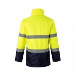 VL THEMIS LARGE. Zweifarbiger Parka (190g/m&sup2;), aus Polyester (100%), mit PU-Beschichtung - Marineblau/Gelb