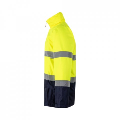 VL THEMIS LARGE. Zweifarbiger Parka (190g/m&sup2;), aus Polyester (100%), mit PU-Beschichtung - Marineblau/Gelb