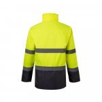 VL THEMIS LARGE. Zweifarbiger Parka (190g/m&sup2;), aus Polyester (100%), mit PU-Beschichtung - Grau/Gelb