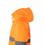 VL THEMIS LARGE. Zweifarbiger Parka (190g/m&sup2;), aus Polyester (100%), mit PU-Beschichtung - Marineblau/Orange