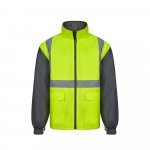 VL JUNO. Parka 4 em 1 bicolor (180g/m&sup2;), em poli&eacute;ster (100%) com revestimento de PU - Cinzento/Amarelo