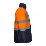 VL JUNO. Parka 4 em 1 bicolor (180g/m&sup2;), em poli&eacute;ster (100%) com revestimento de PU - Azul marinho/Laranja