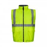 VL JUNO LARGE. Parka bicolore 4-in-1 (180g/m&sup2;), in poliestere (100%) con rivestimento in PU - Blu scuro/Giallo