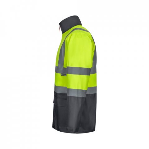 VL JUNO LARGE. Parka bicolore 4-in-1 (180g/m&sup2;), in poliestere (100%) con rivestimento in PU - Grigio/Giallo