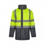 VL JUNO LARGE. Parka bicolore 4-in-1 (180g/m&sup2;), in poliestere (100%) con rivestimento in PU - Grigio/Giallo