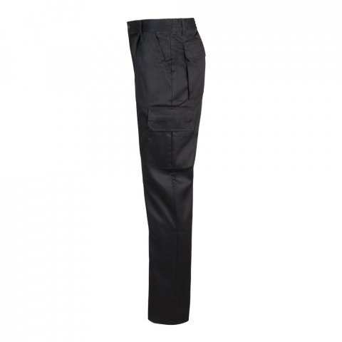 VL MABON. Pantaloni din twill cu mai multe buzunare (200g/m&sup2;), din bumbac (35%) și poliester (65%) - Negru