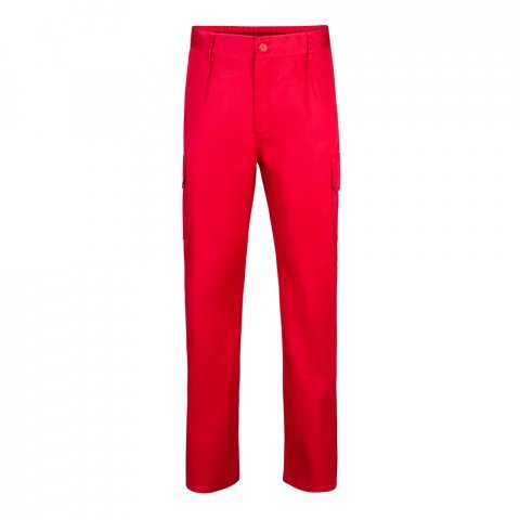VL MABON. Pantaloni din twill cu mai multe buzunare (200g/m&sup2;), din bumbac (35%) și poliester (65%) - Roșu