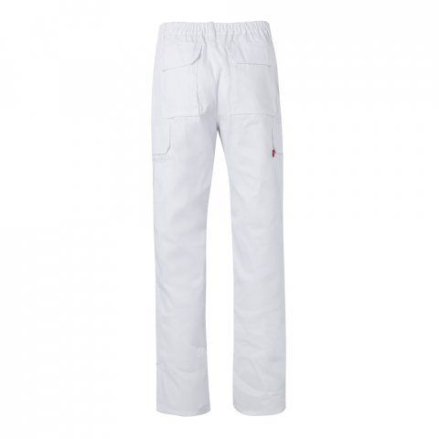 VL MABON. Pantaloni din twill cu mai multe buzunare (200g/m&sup2;), din bumbac (35%) și poliester (65%) - Alb